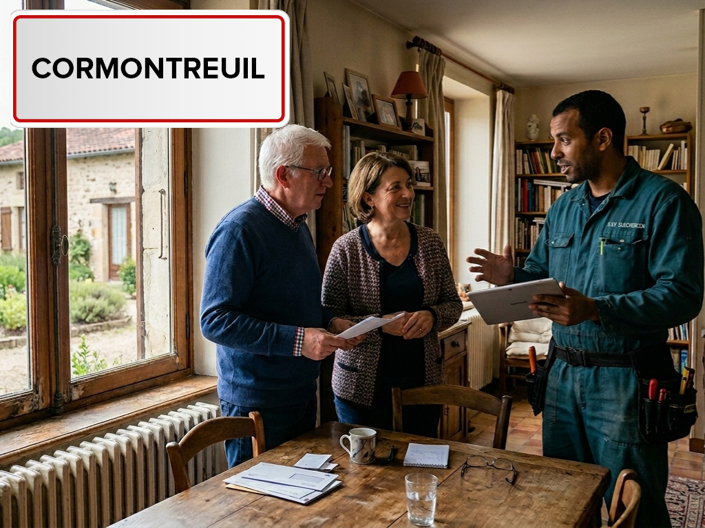 Installation de pompe à chaleur à Cormontreuil (51350) dans la Marne