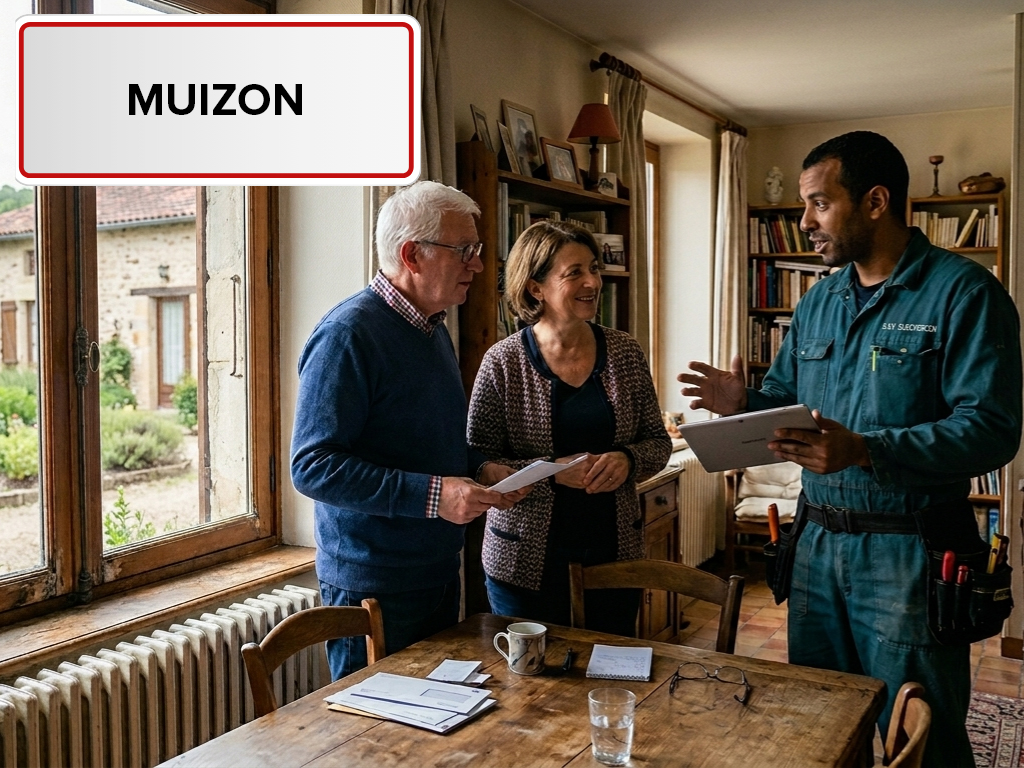 Installation de pompe à chaleur à Muizon (51140) dans la Marne